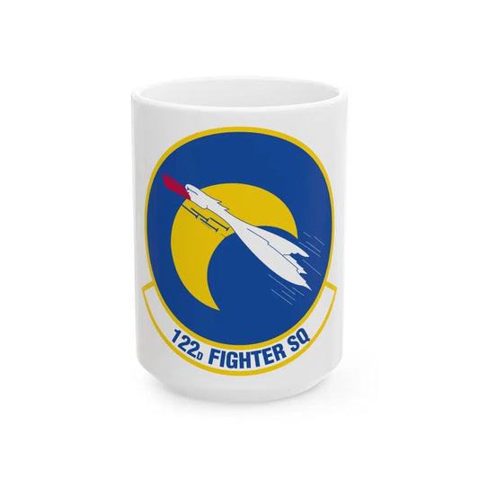 122 Fighter Squadron (U.S. Air Force) White Coffee Mug-15oz-Go Mug Yourself