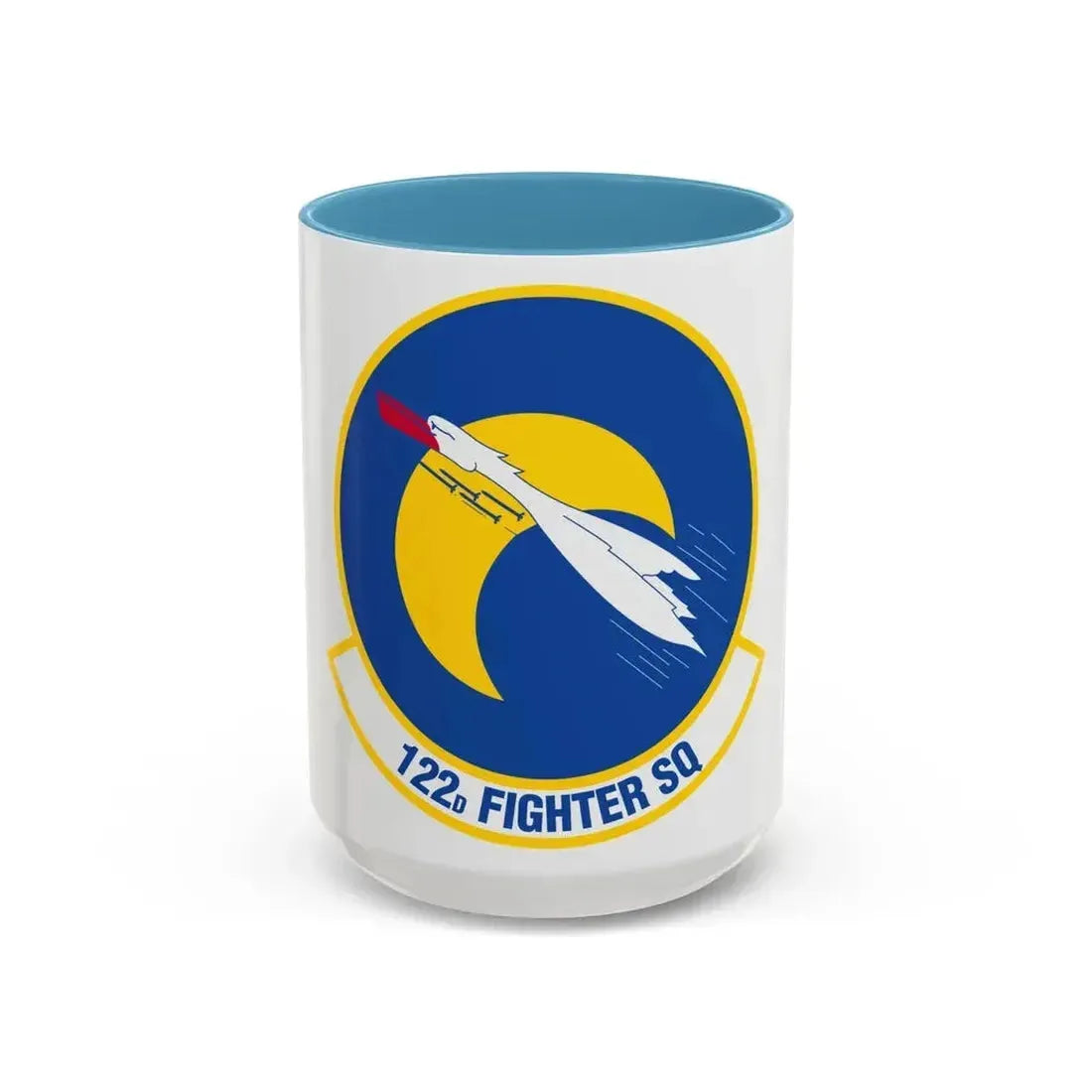 122 Fighter Squadron (U.S. Air Force) Accent Coffee Mug 15oz Light Blue - Go Mug Yourself