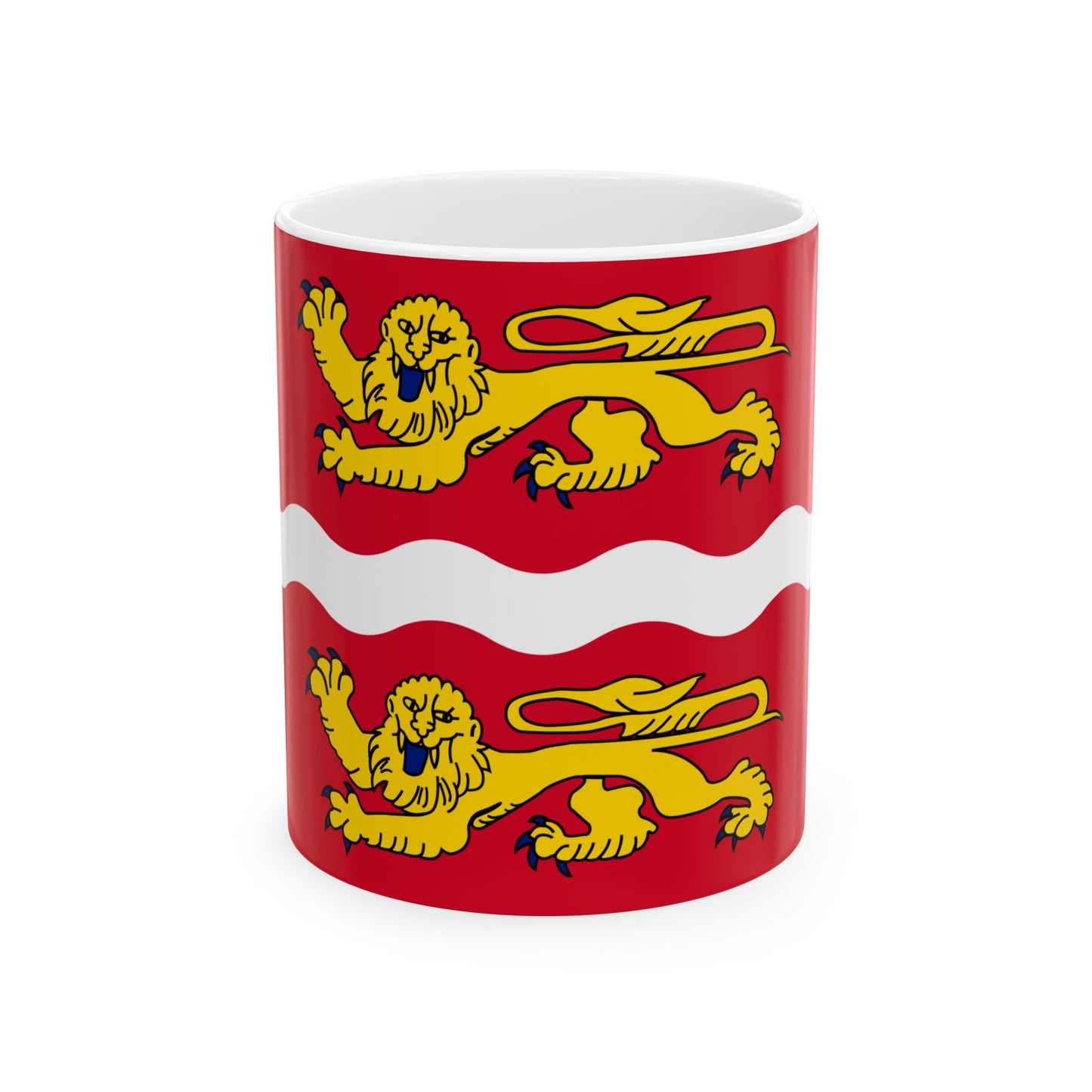 Drapeau de la Seine Maritime France 2 - Tasse à café blanche