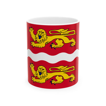 Drapeau de la Seine Maritime France 2 - Tasse à café blanche