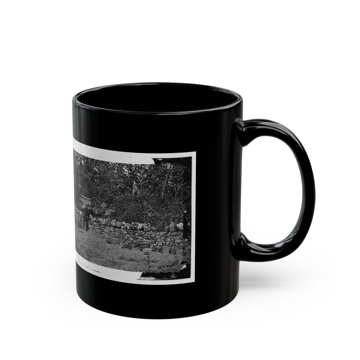 Antietam, Maryland. Graves Of Federal Soldiers At Burnside Bridge (U.S. Civil War) Black Coffee Mug