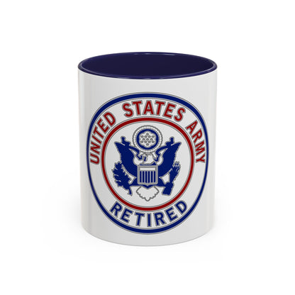 Retired Service Identification Badge 2 (U.S. Army) Accent Coffee Mug