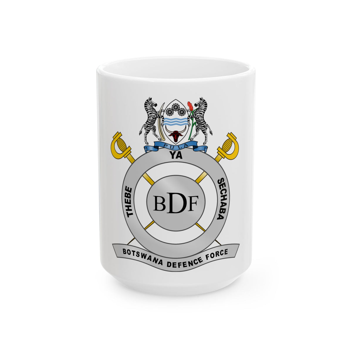 Botswana Defence Force - White Coffee Mug