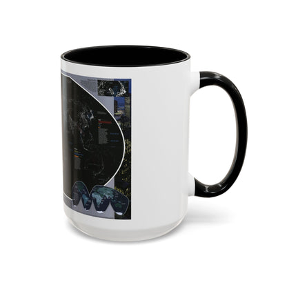 World Map - Population and Resources (1998) (Map) Accent Coffee Mug