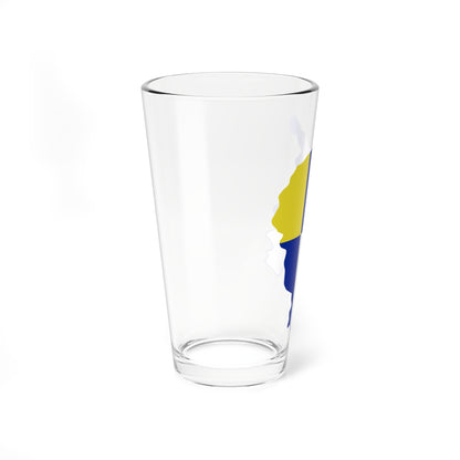 Flag Map Of The Bratislava Region (Slovakia) Pint Glass 16oz