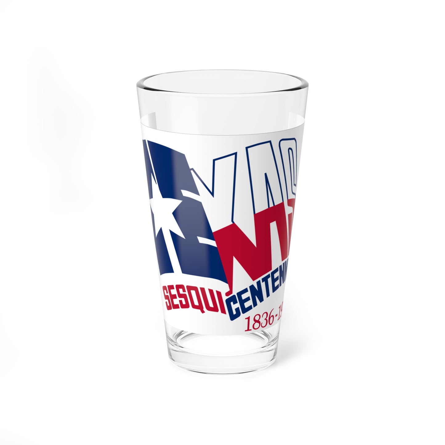 Texas Sesquicentennial Flag (United States) Pint Glass 16oz