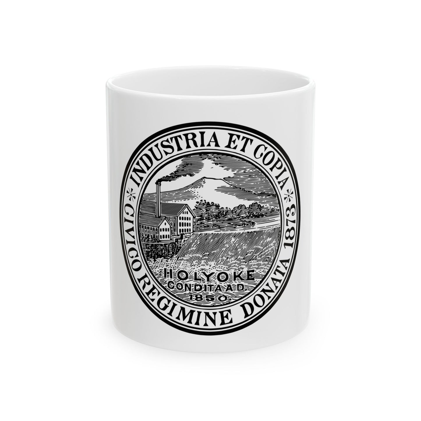 Seal of Holyoke Massachusetts - White Coffee Mug