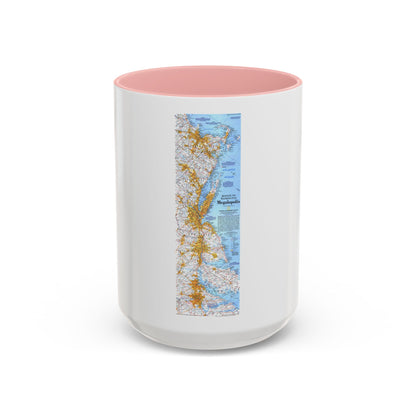USA - Megalopolis- Boston to Washington (1994) (Map) Accent Coffee Mug