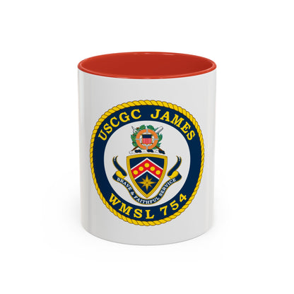USCGC James WMSL 754 (U.S. Coast Guard) Accent Coffee Mug