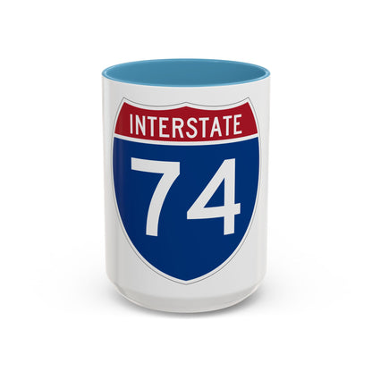 Interstate 74 (U.S. Highways) Accent Coffee Mug