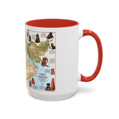 Middle East - The Peoples 1 (1972) (Map) Accent Coffee Mug