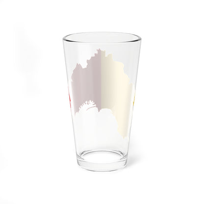 Flag map of Naples (Italy) Pint Glass 16oz