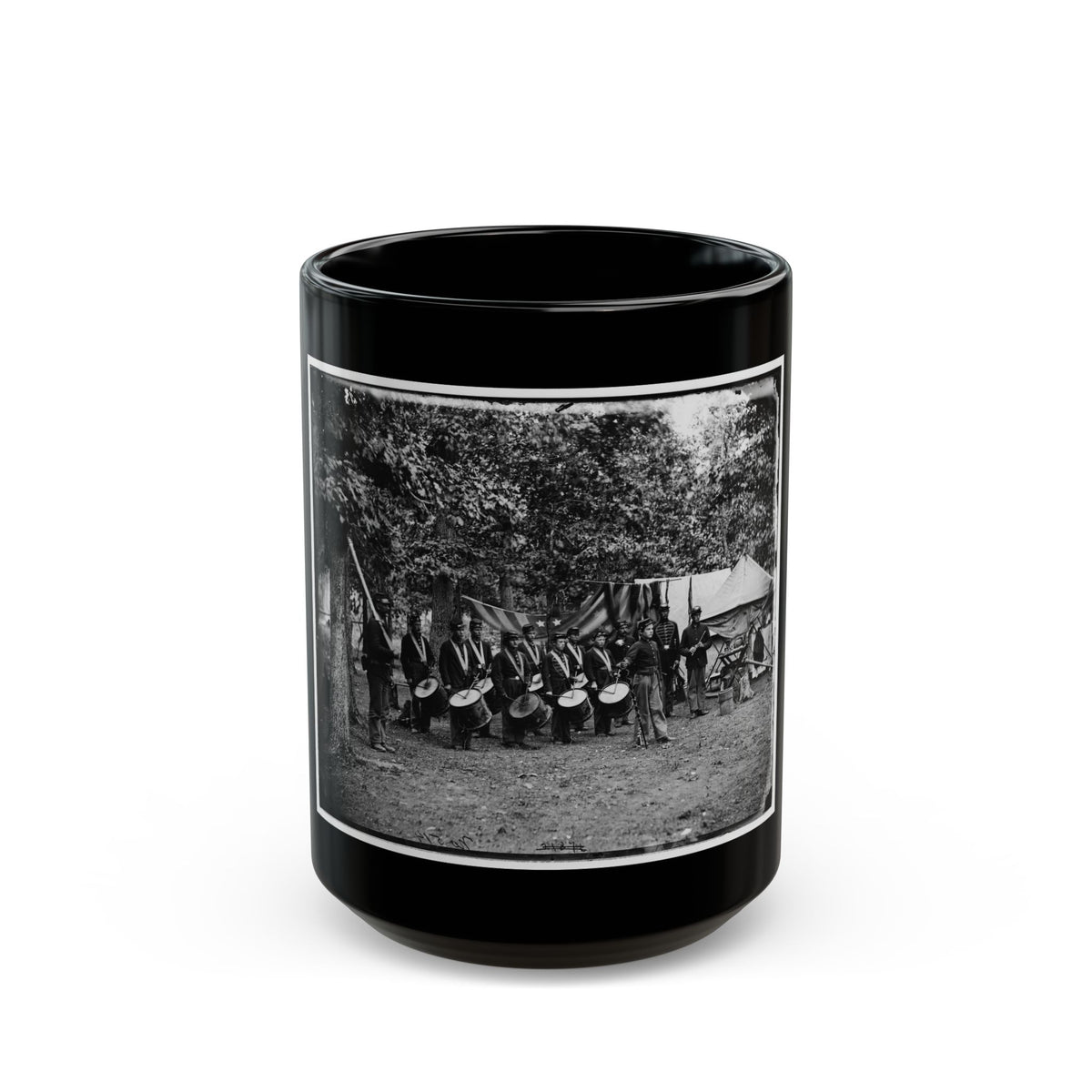 Bealeton, Va. Drum Corps, 93d New York Infantry (U.S. Civil War) Black Coffee Mug