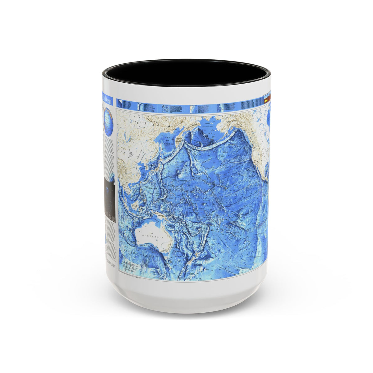 Pacific Ocean (1992) (Map) Accent Coffee Mug