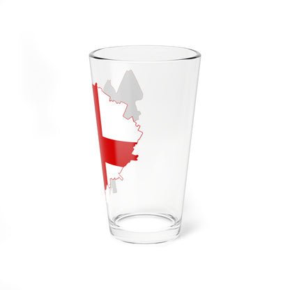Flag map of Bologna (Italy) Pint Glass 16oz