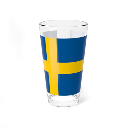 Flag of Sweden 1-2 (Sweden) Pint Glass 16oz