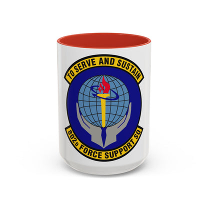 802d Force Support Squadron (U.S. Air Force) Accent Coffee Mug