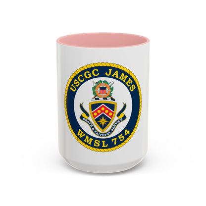 USCGC James WMSL 754 (U.S. Coast Guard) Accent Coffee Mug