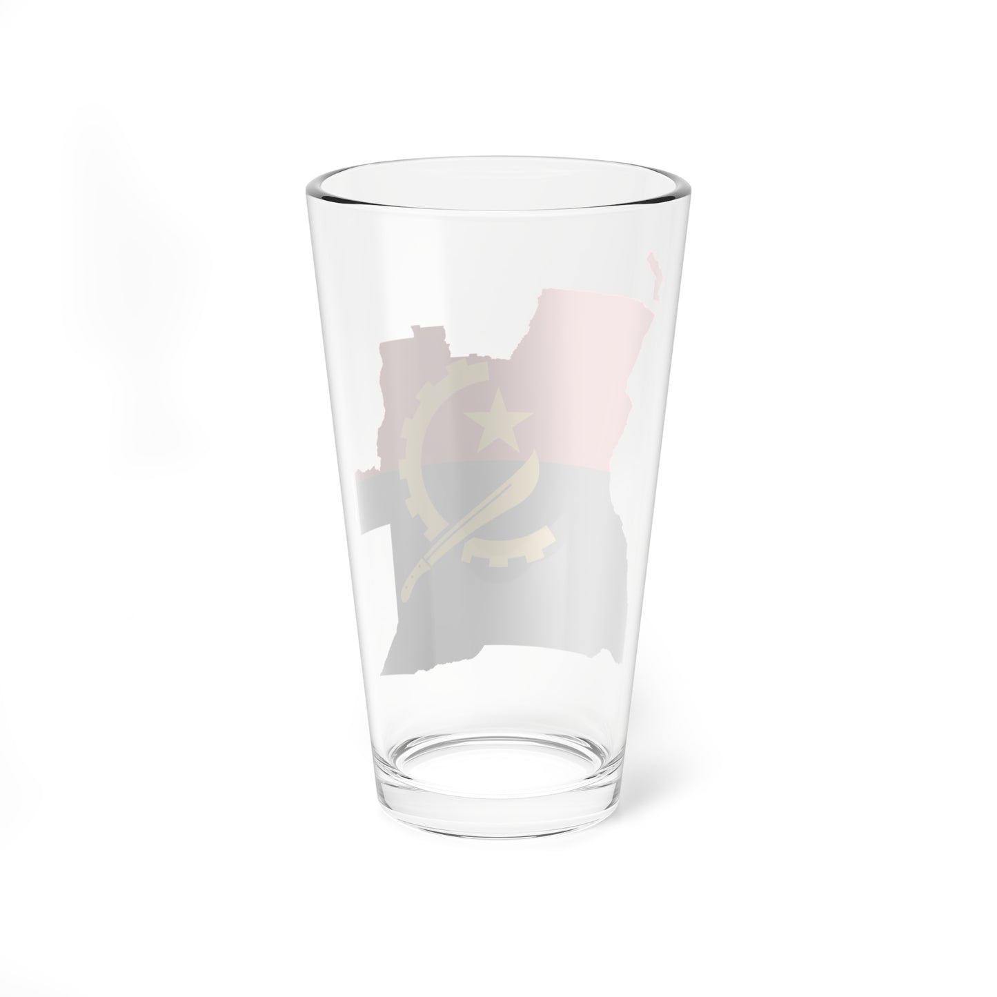 Flag map of Angola (Angola) Pint Glass 16oz