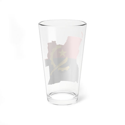 Flag map of Angola (Angola) Pint Glass 16oz
