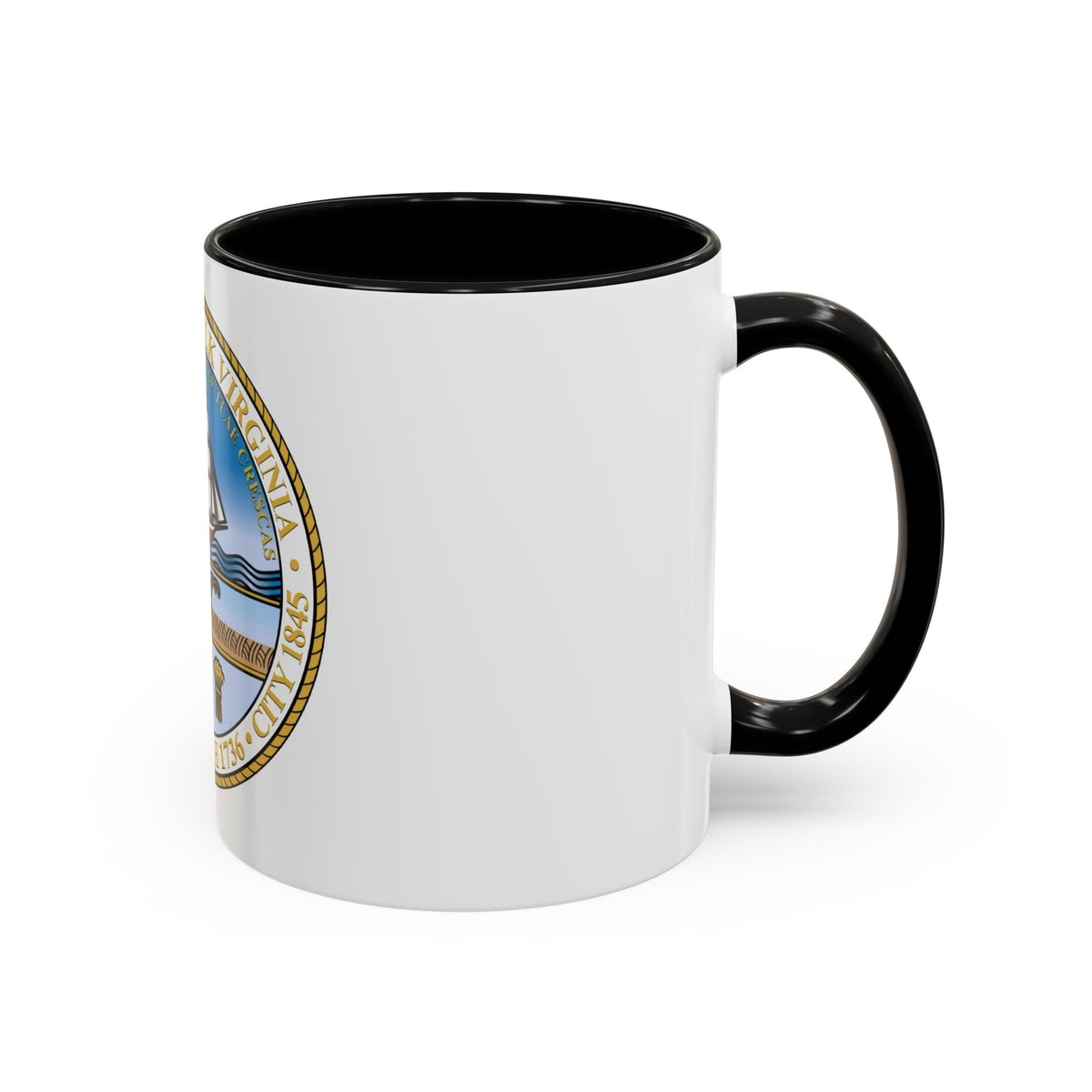 Seal of Norfolk Virginia - Accent Coffee Mug