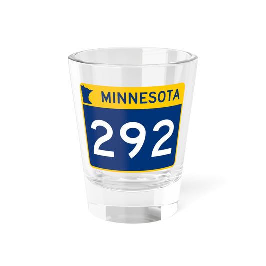 MN-292 wide (Minnesota) (Road Sign) Shot Glass 1.5oz