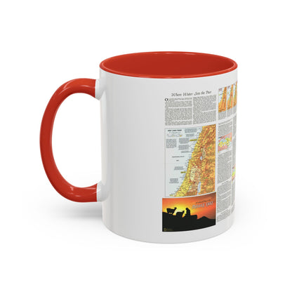 Middle East - The Peoples 2 (1972) (Map) Accent Coffee Mug
