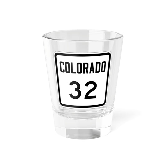 Colorado 32 1946 (Colorado) (Road Sign) Shot Glass 1.5oz-1.5oz-Go Mug Yourself