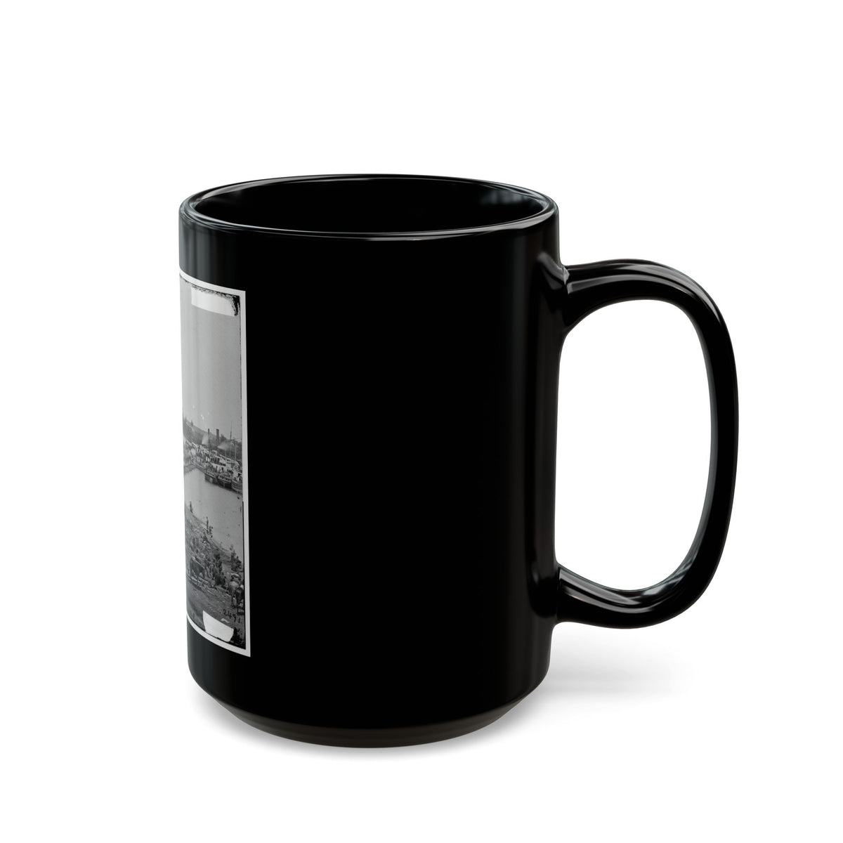 Port Royal, Va. The Rappahannock River Front During The Evacuation (U.S. Civil War) Black Coffee Mug
