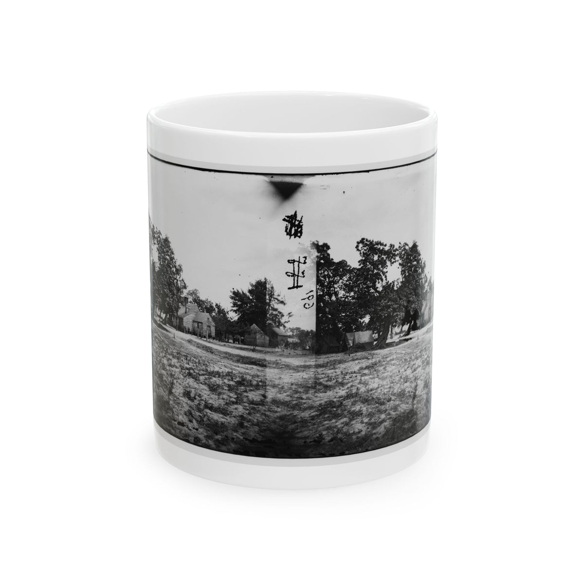 Cold Harbor, Va, Vicinity. W. P. Burnett's House; Tents At Left (U.S. Civil War) White Coffee Mug