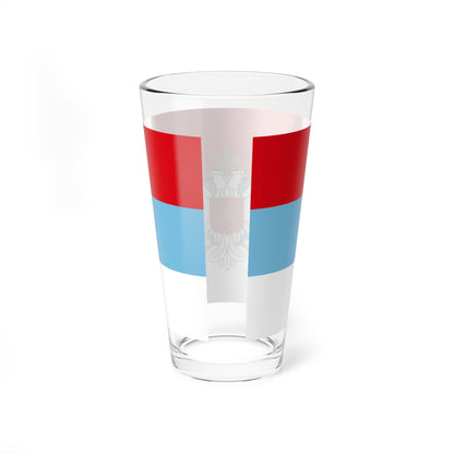 Flag of Montenegro 1993-2004 with coat of arms (Montenegro) Pint Glass 16oz