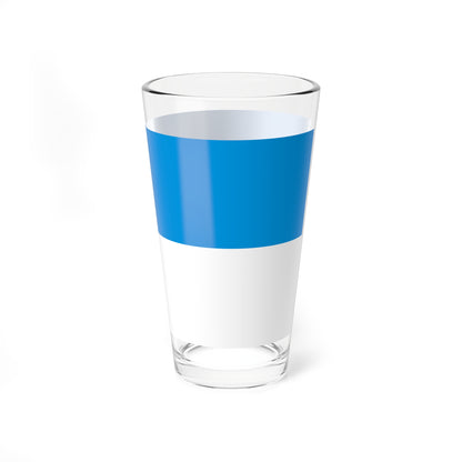 Flag of Vamospercs variant (Hungary) Pint Glass 16oz