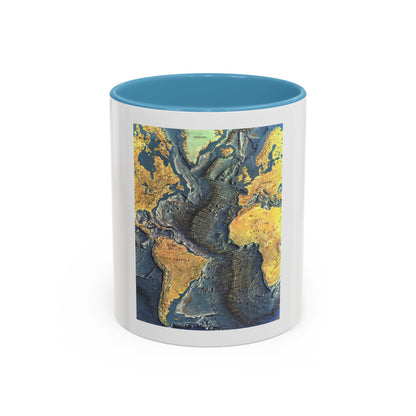 Atlantic Ocean Floor (1968) (Map) Accent Coffee Mug