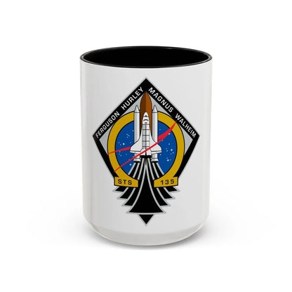 STS 135 (NASA) Accent Coffee Mug-15oz-Black-Go Mug Yourself