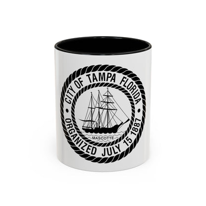 Seal of Tampa Florida - Accent Coffee Mug