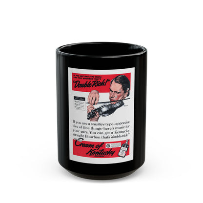 Double-Rich, Cream of Kentucky ad, Liberty, November 1938 - Black Coffee Mug-15oz-Go Mug Yourself