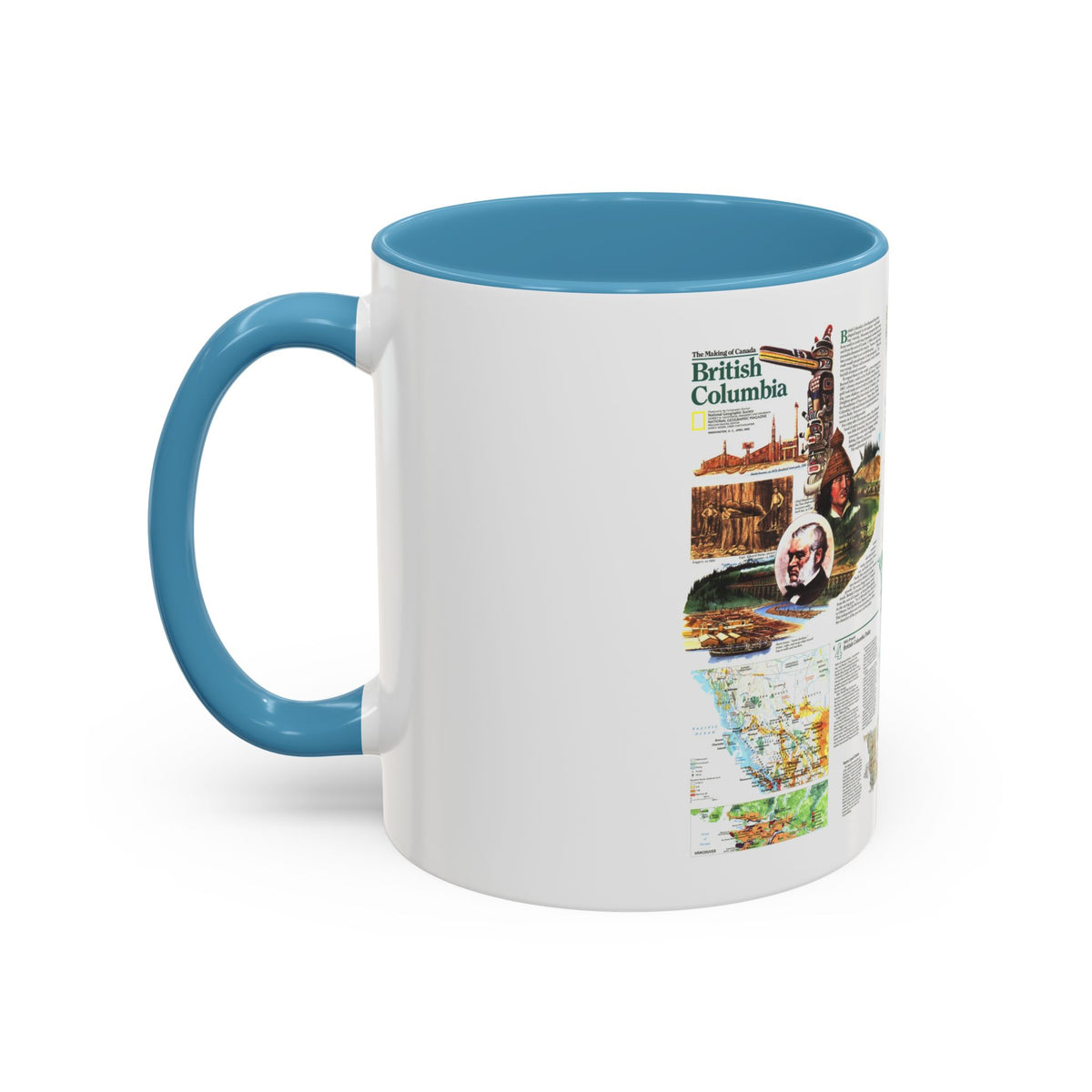 Canada - British Columbia 2 (1992) (Map) Accent Coffee Mug