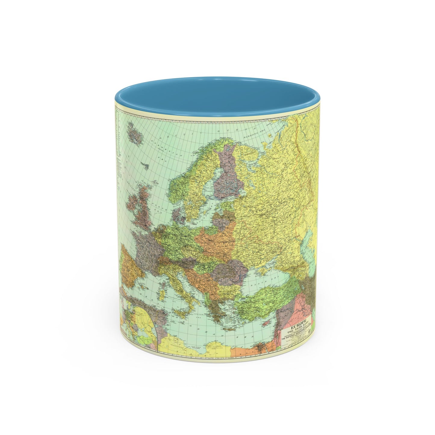 Europe and the Near East (1929) (Map) Accent Coffee Mug