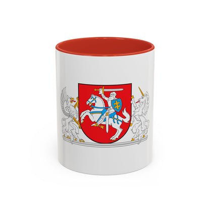 Coat of arms of the President of Lithuania - Accent Coffee Mug