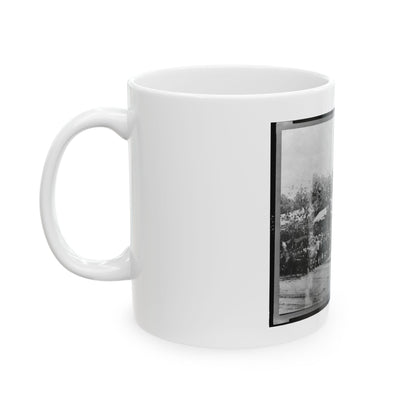 Mounted Cavalry Riding Past Reviewing Stand During The  Grand Review  Of The Union Army, Washington, D.C. (U.S. Civil War) White Coffee Mug