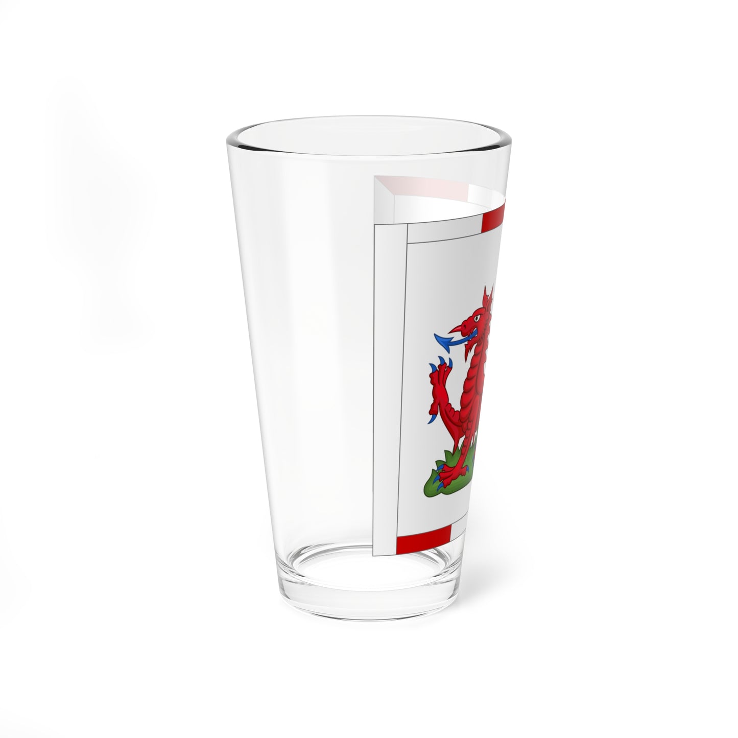 Flag of the Rouge Dragon Pursuivant of Arms (United Kingdom) Pint Glass 16oz