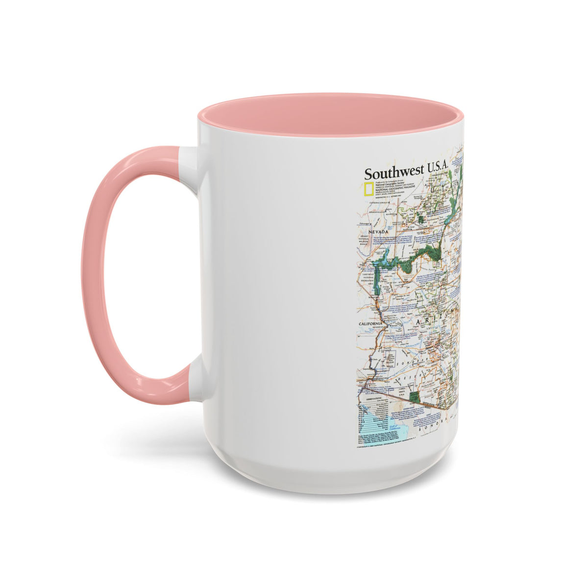 USA - Southwest (1992) (Map) Accent Coffee Mug