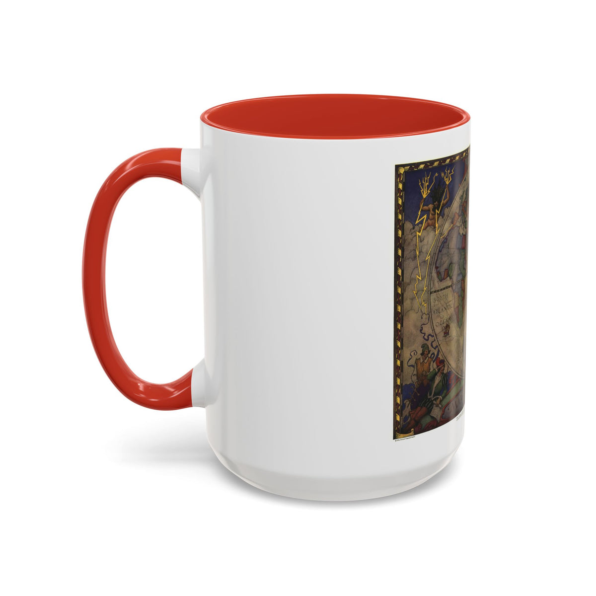Map of Discovery- Eastern Hemisphere (1928) (Map) Accent Coffee Mug