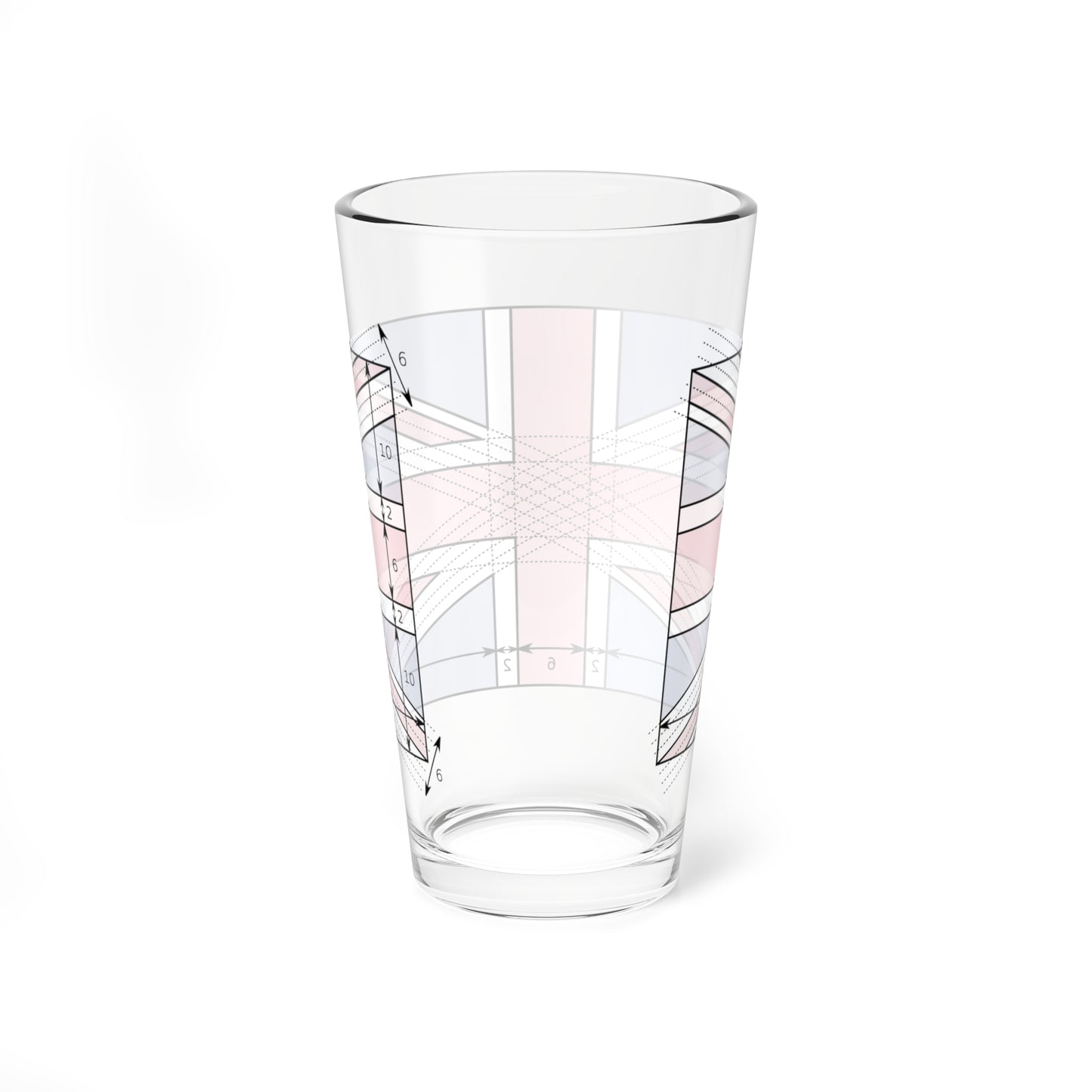 United Kingdom Flag Specifications (United Kingdom) Pint Glass 16oz