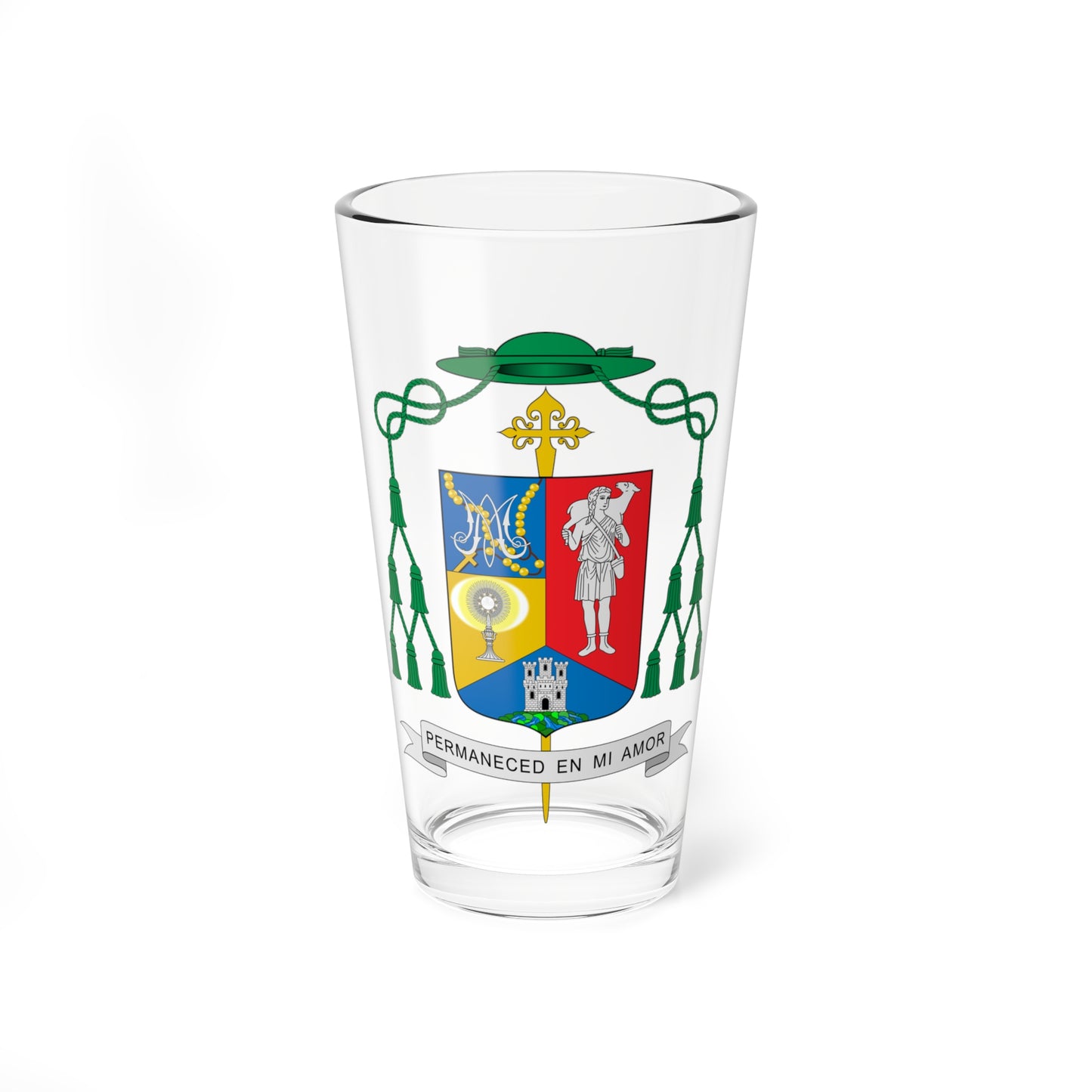 Escudo de Fernando Valera Sánchez (Spain) (Coat of Arms) Pint Glass 16oz