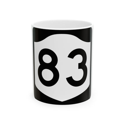 NY-83 (New York) (Road Sign) White Coffee Mug