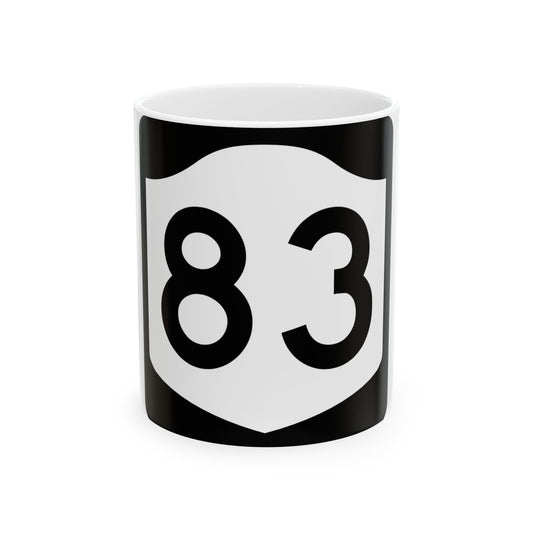 NY-83 (New York) (Road Sign) White Coffee Mug