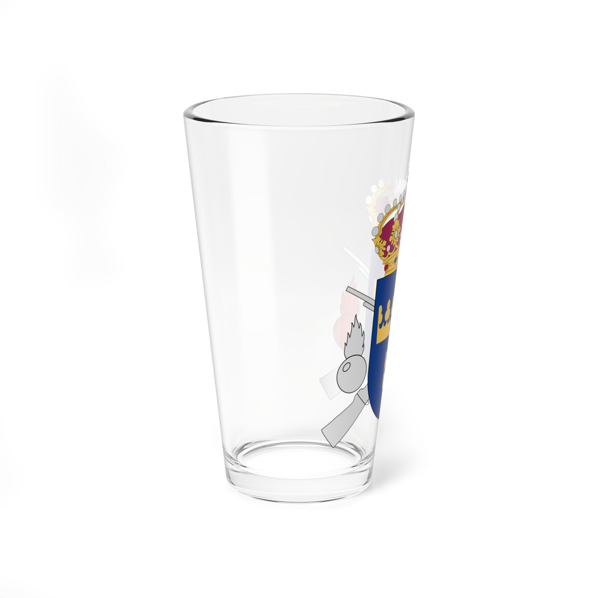 Livgrenadjärregementet vapen (Sweden) (Coat of Arms) Pint Glass 16oz