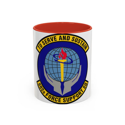 802d Force Support Squadron (U.S. Air Force) Accent Coffee Mug