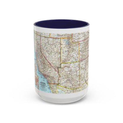 USA - Southwestern (1959) (Map) Accent Coffee Mug